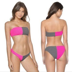 PILYQ Women's Acai Reef Two-Tone Bikini Set Size S